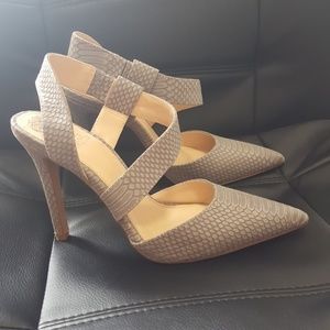 Snake skin high heels